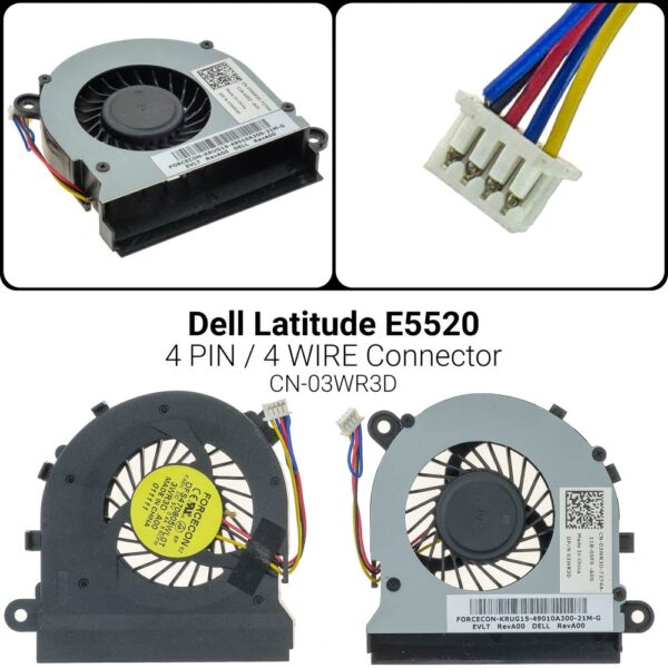 4 PINE5520M 03WR3D CPU Cooling Fan