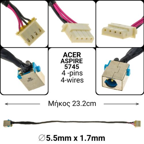 23.2cm 4-pins 4-pinsacer aspire 5745 5745g 5553 5820t