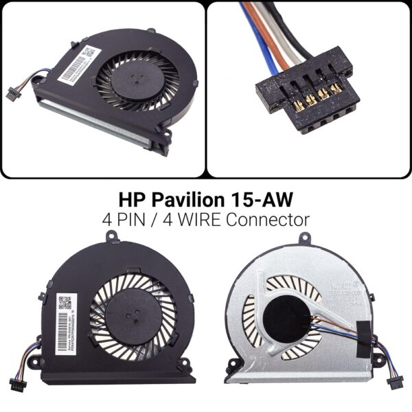4 PIN4 WIREΑνεμιστήρας Hp Pavilion 15-AU 15-AW 856359-001