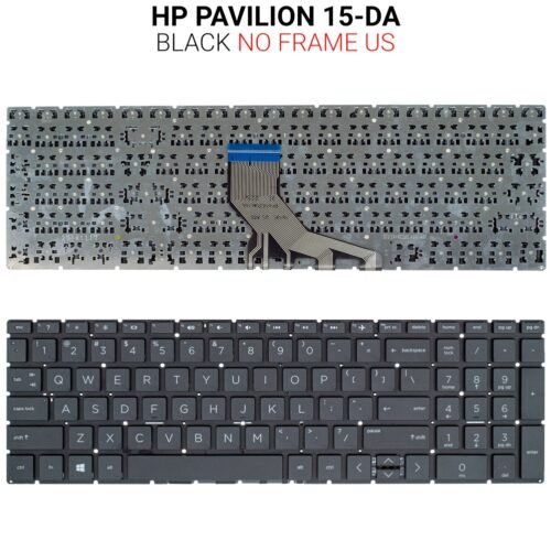 Πληκτρολόγιο HP PAVILION 15-DA Black NO FRAME US HP 15-DB 15-DF 15-CN 15-CW 15-CR 15-CS