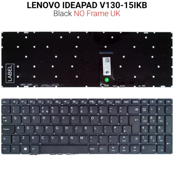 Πληκτρολόγιο LENOVO IDEAPAD V130-15IKB no Frame UK Black