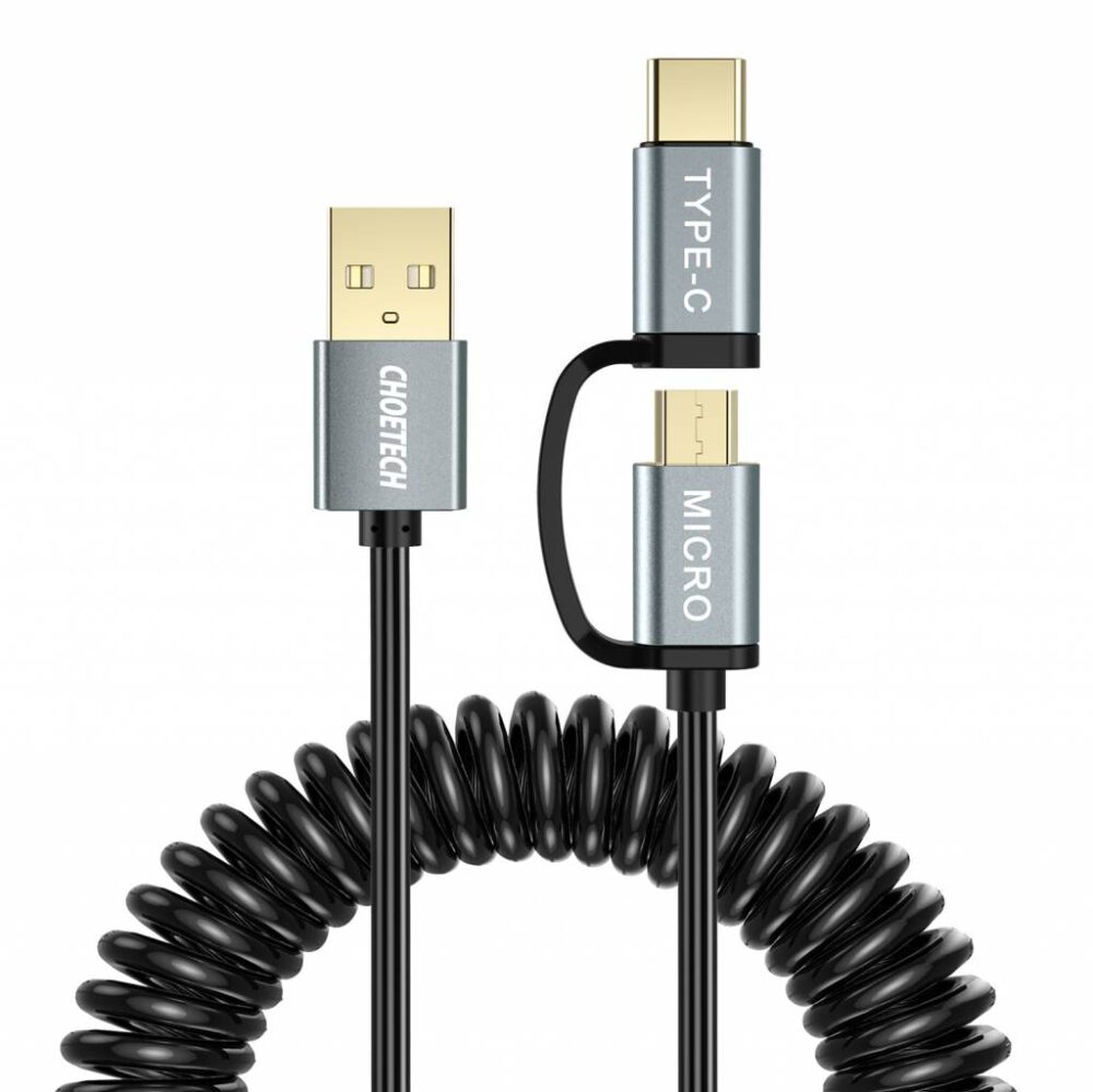 1.2M USB-C and micro USB to A cable
