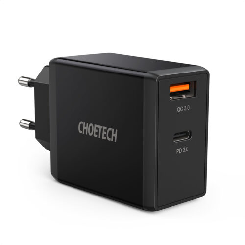 Dual USB power adapter with Quick Charge 3.0 and PD 3.0 - 36W