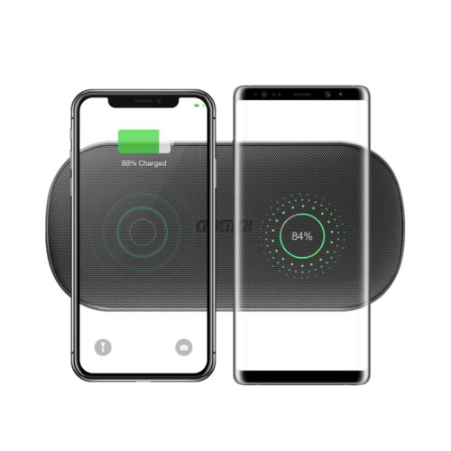 Dual wireless charger for 2 telephones -5 coils - 20W