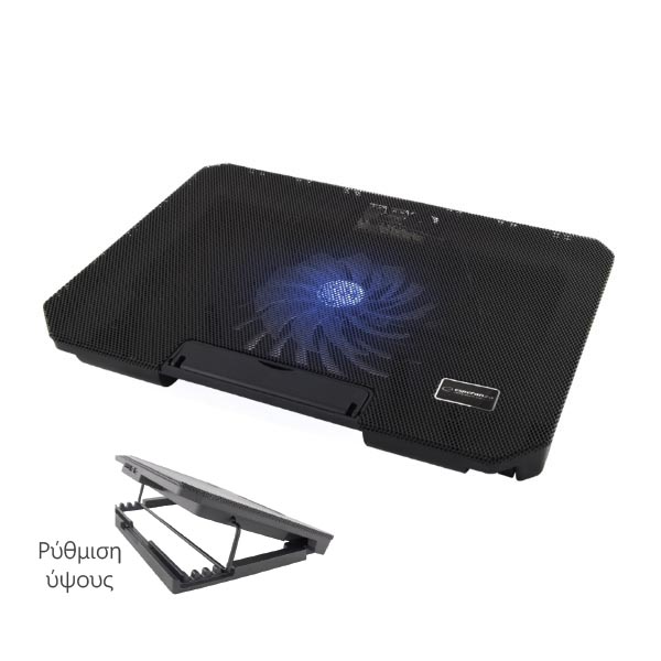 Esperanza Cooling Fan  For laptop έως 15.6" μαύρο