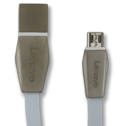 Micro USB charging cable 1 meter silver colored