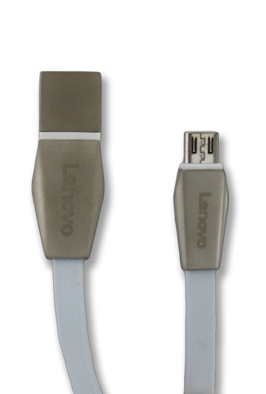 Micro USB charging cable 1 meter silver colored