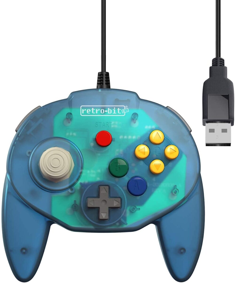 Nintendo 64 Tribute Controller with USB connection - Ocean Blue