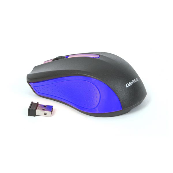 Omega Ασύρματο Ποντίκι 2.4Ghz μπλε OM0419BL