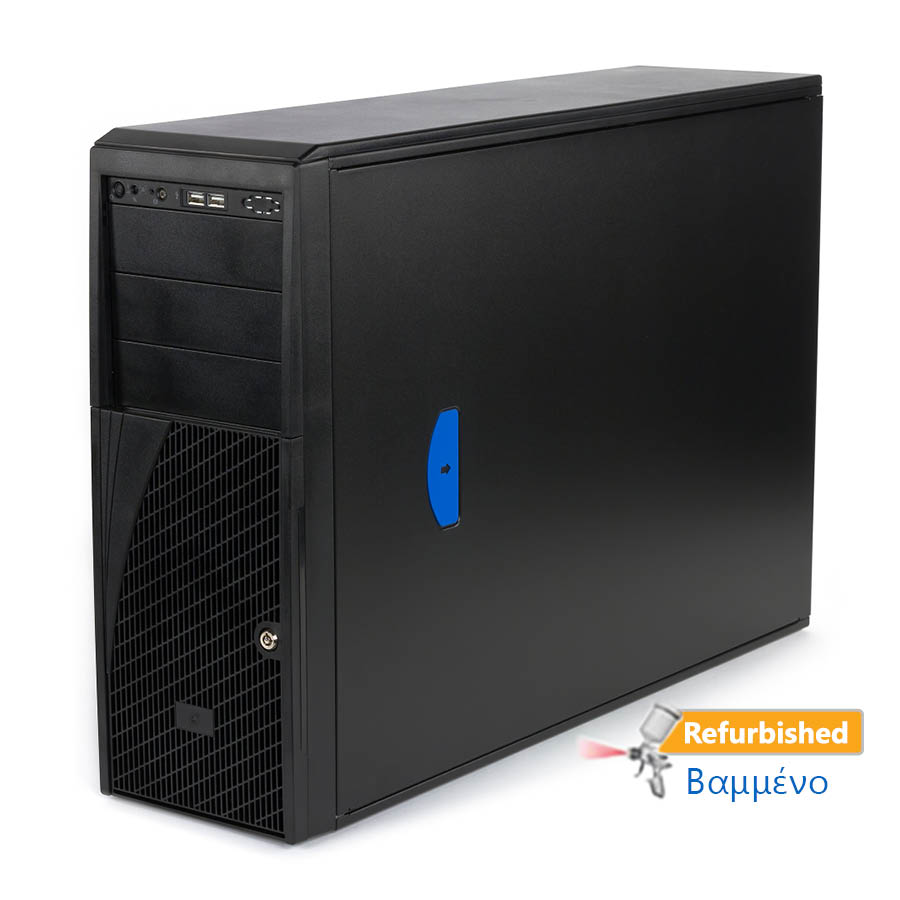 Refurbished Server Intel S2600CP Tower 2x E5-2620/32GB DDR3/8 x 1TB/Κάρτα Γραφικών 1GB/2xPSU/No ODD/