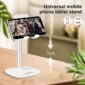 Tiltable smartphone holder with aluminum alloy - up to 10 inch - white