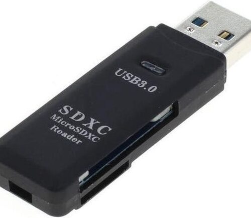USB 3.0 card reader for SD, Micro SD and TF cards - up to 512 GB