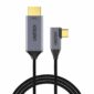 USB-C to HDMI 4K cable - braided nylon - 1.8 meter - swivel connector - black