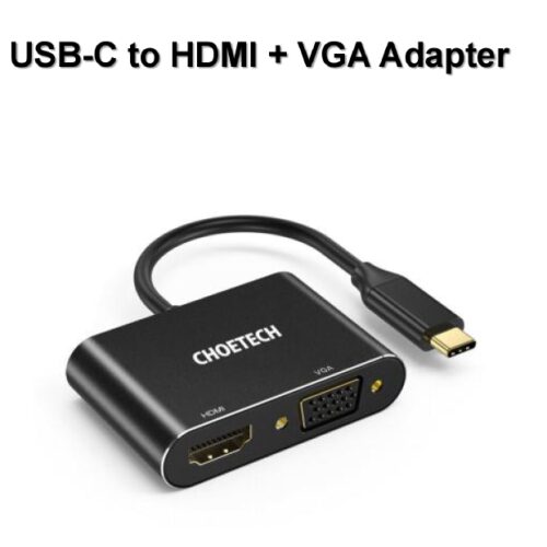 USB-C to HDMI and VGA adapter - 4K @ 60Hz
