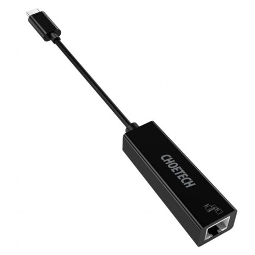 USB Type-C to RJ45 Ethernet Adapter 13CM - Black