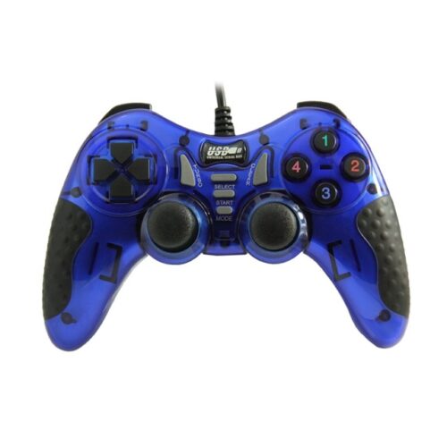 USB game controller with wire - blue