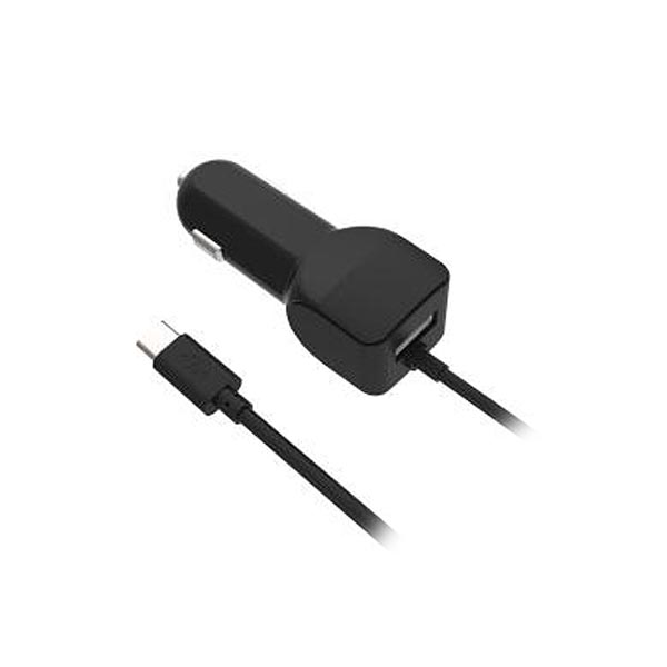 Universal  1χ USB 2.4A 1χ USB-C 1A Car Charger C224BK Well PSUP-USB-CC224BK-WL