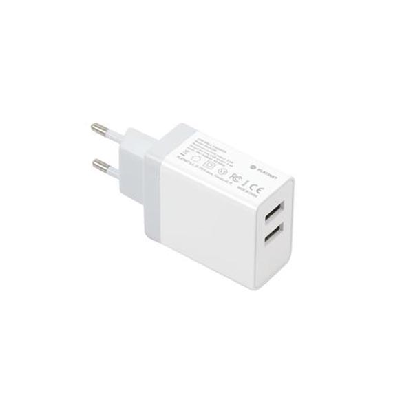 Universal 2 USB Port 3.4A Wall Charger με micro USB Cable 1m