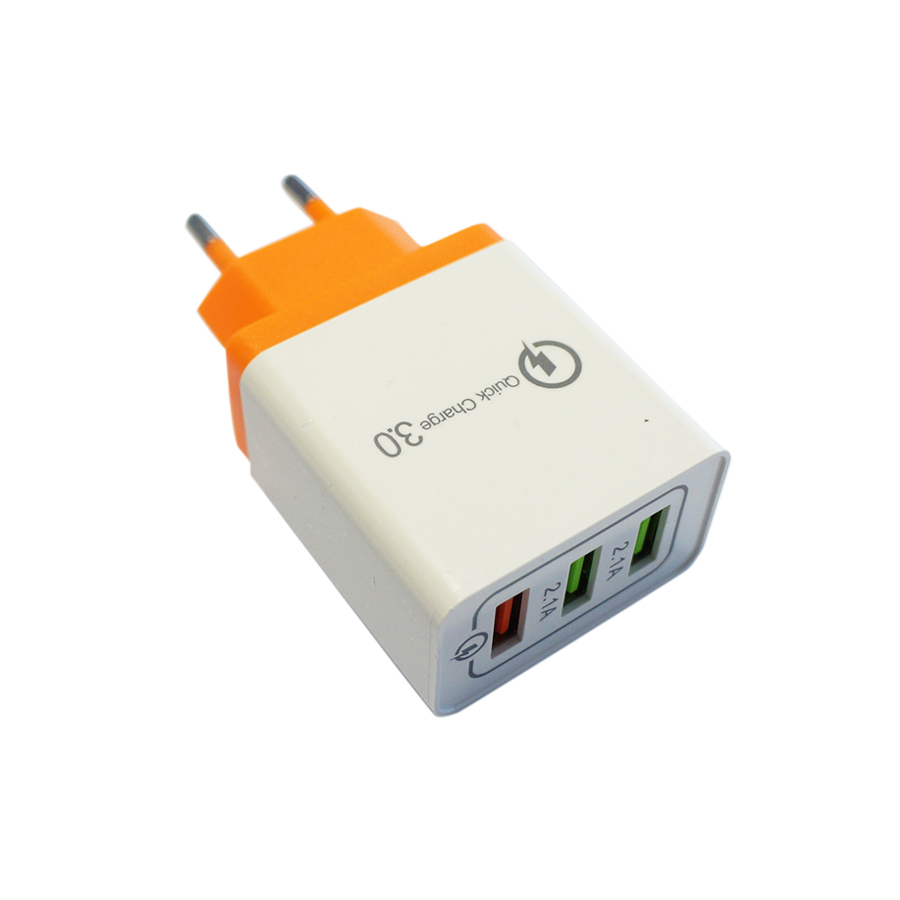 Universal USB 3.0 Fast Wall Charger QC 1xUSB 5V/3A & 2xUSB 5V/2.1A Λευκό SDS-1928