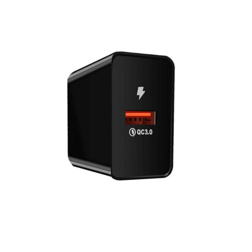 Universal USB Fast Travel Wall Charger QC 3.0 18W 3000mA Μαύρο Well PSUP-USB-WQ11802BK-WL