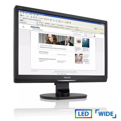 Used Monitor 190sl LED/Philips/19"/1440x900/wide/Black/VGA & DVI-D
