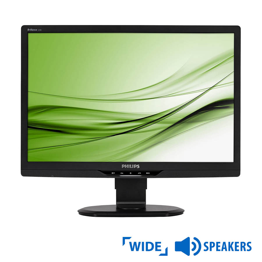 Used Monitor 220B TFT/Philips/22"/1680x1050/wide/Black/w/Speakers/GradeB/D-SUB & DVI-D & USB Hub