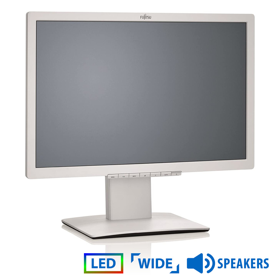 Used Monitor B22W-x LED/Fujitsu /22"/1680x1050/wide/White/Grade Β/With Speakers/VGA&DVI-D&DisplayPor