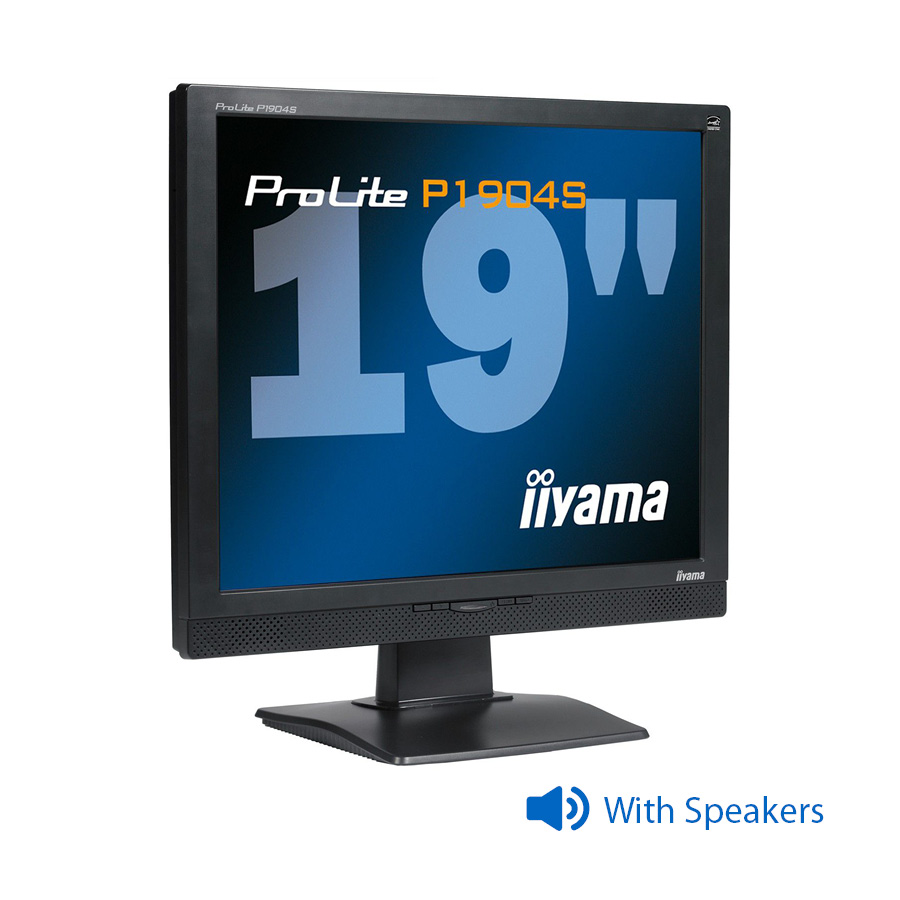 Used Monitor ProLite P1904S TFT/Iiyama/19"/1280 x1024/Black/w/Speakers/DVI-D & D-SUB