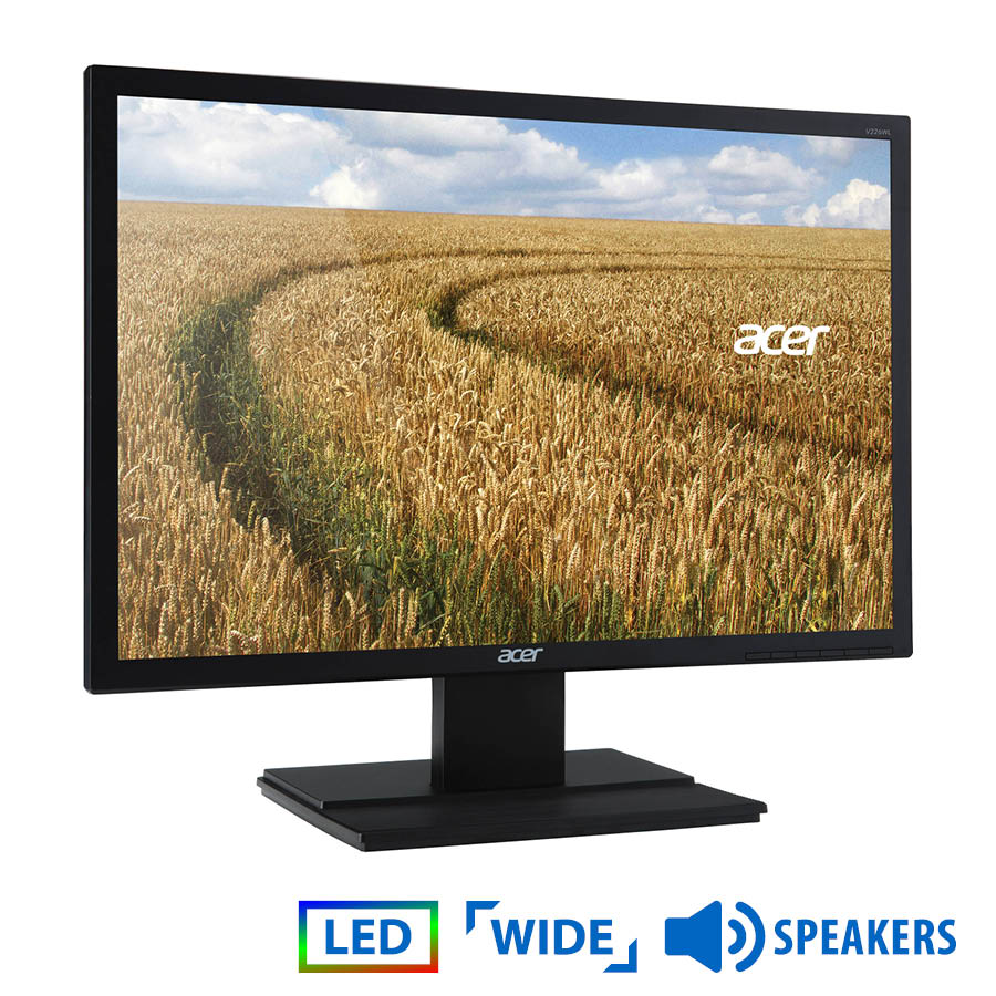 Used Monitor V226WL LED/Acer/22"/1680x1050/wide/w/Speakers/Black/VGA&DVI-D