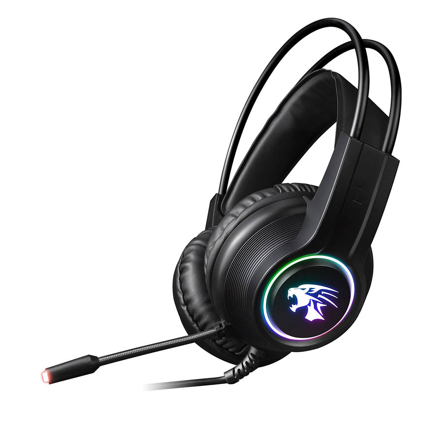 VH8030 Ακουστικό με μικρόφωνο gaming Μαύρο με φωτισμό RGB
