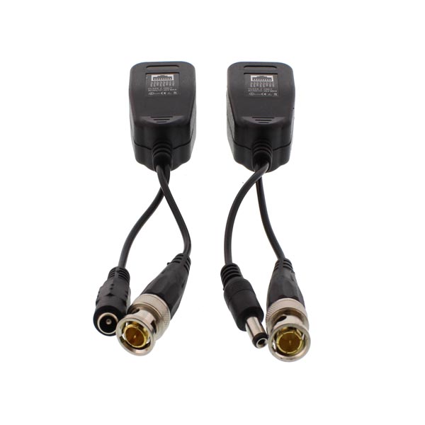 Video balun HD Passive με ρεύμα  2τεμ Well BLN-HD-L04-WL