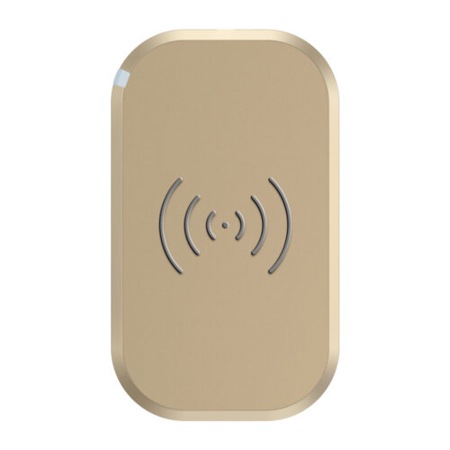 Wireless Qi Smartphone charger with 3 coils - Gold colored