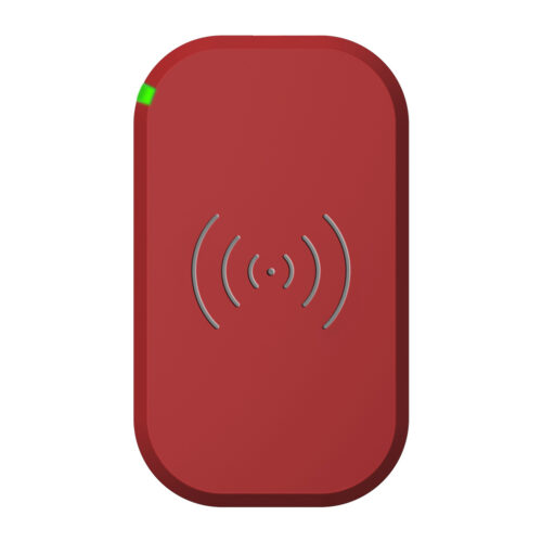 Wireless Qi Smartphone charger with 3 coils - Red