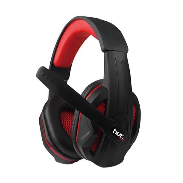 Ακουστικό Gaming μαύρο κόκκινο Hvt AHP-881