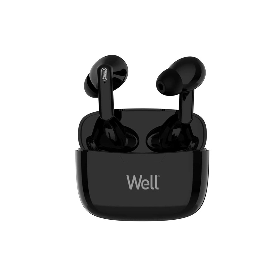 Ακουστικό In-ear Bluetooth V5.0 True Wireless w/Docking station Μαύρο Well BOOSTWE-WL