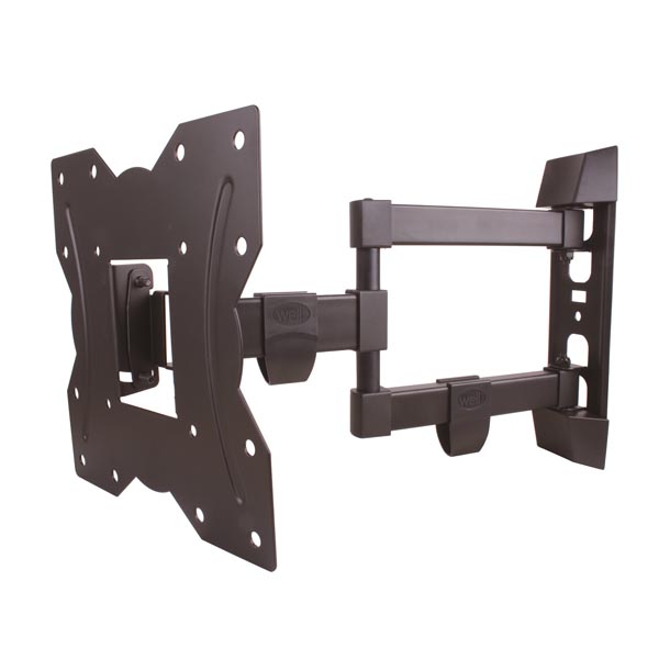 Βάση SW343 14"-43" Μαύρη με διπλό βραχίωνα Ρυθμιζόμενη Well TVS-LCD-SW343-WL