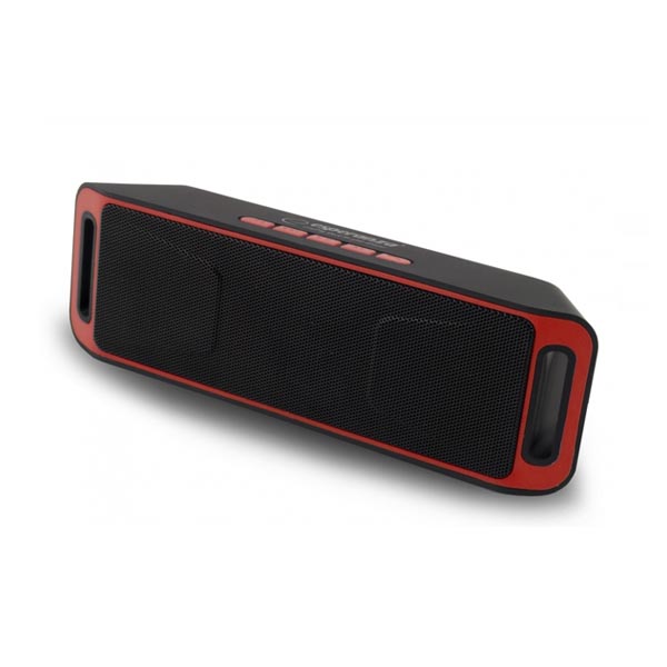 Ηχείο Bluetooth 6W Hands-Free & w/FM Radio Μαύρο/Κόκκινο EP126KR