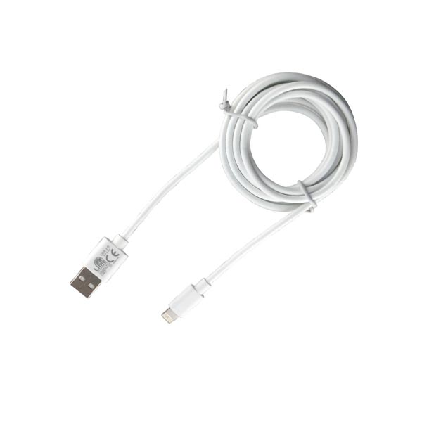 Καλώδιο Lightning USB 2.4A Φόρτισης - Data 2m Λευκό LO2 Lime