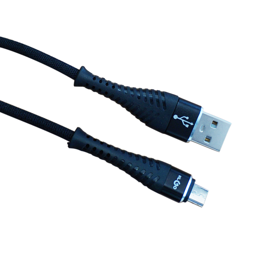 Καλώδιο Φόρτισης - Data Micro USB 1m  2.4A Μαύρο S-23