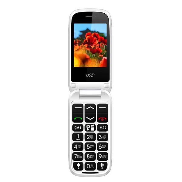 Κινητό NSP 2300DS Flip 2.4" Dual Sim Ασημι