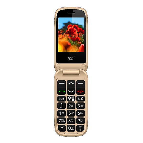 Κινητό NSP 2300DS Flip 2.4" Dual Sim Χρυσό