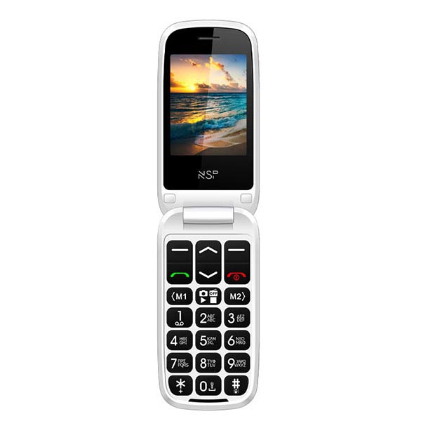 Κινητό NSP 2500DS Flip 2.4"&1.8" Dual Sim Ασημί