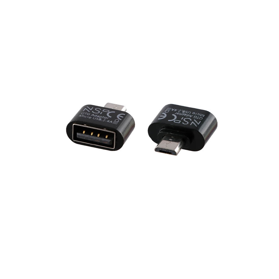 Μετατροπέας USB 2.0 OTG 2.4A FEMALE ΣΕ MICRO USB MALE BLACK NSP