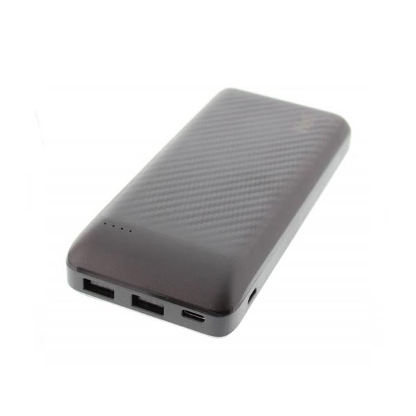 Φορητός Φορτιστής 20000mA 2.1Α μαύρο Intense Power Bank Well PBANK-INTENSE200BK-WL