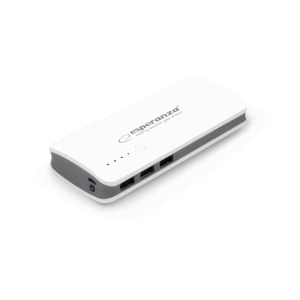 Φορητός Φορτιστής 8000mA Power Bank άσπρο/γκρι