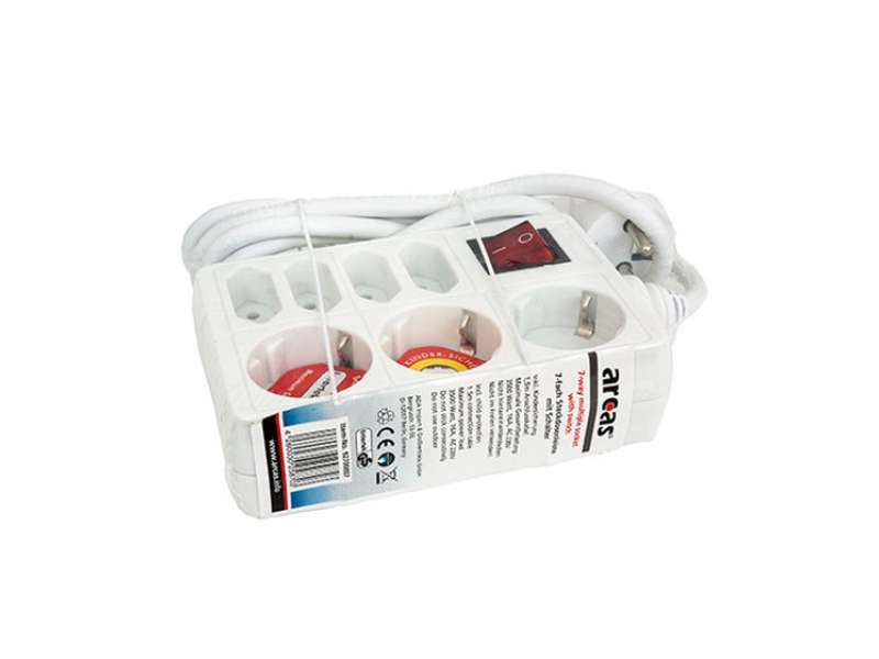 ARCAS Steckdosenleiste 7-fach mit Schalter 1er Shrink