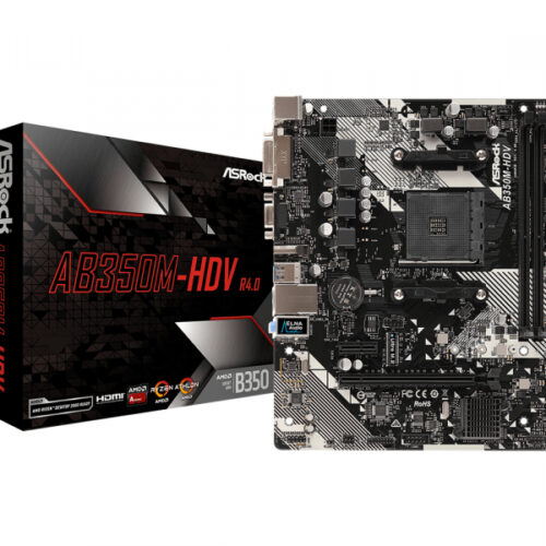 ASROCK AB350M-HDV R4.0 (AM4) (D)90-MXB9K0-A0UAYZ