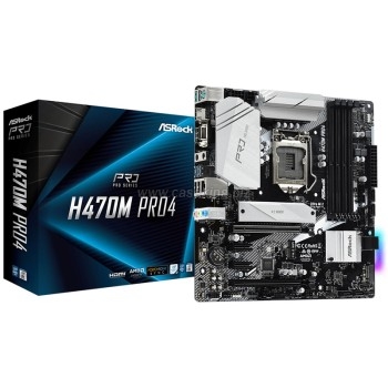 ASROCK H470M Pro4 Motherboard micro ATX LGA1200-Sockel 90-MXBCF0-A0UAYZ