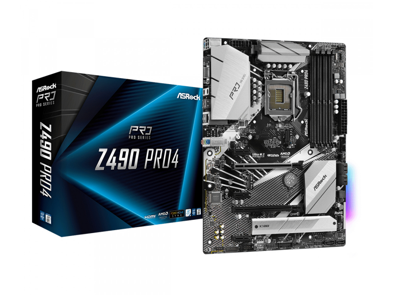 ASROCK Z490 PRO4 Motherboard ATX LGA1200-Sockel 90-MXBC50-A0UAYZ