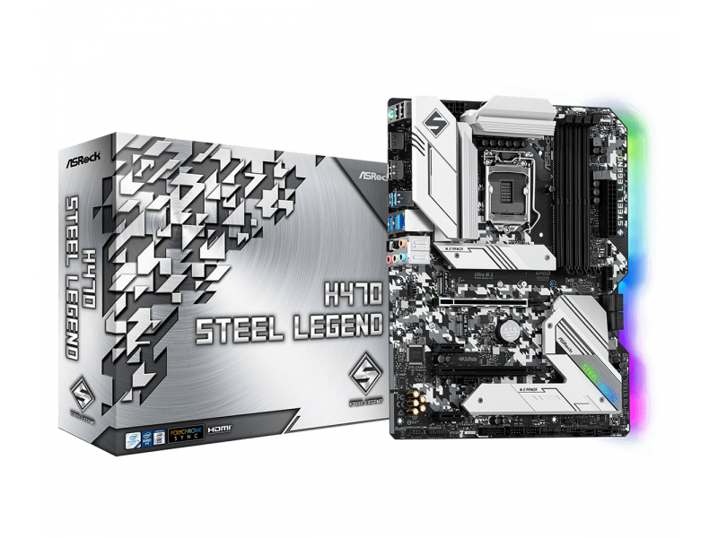 ASRock H470 Steel Legend Motherboard ATX LGA1200-Sockel 90-MXBCK0-A0UAYZ